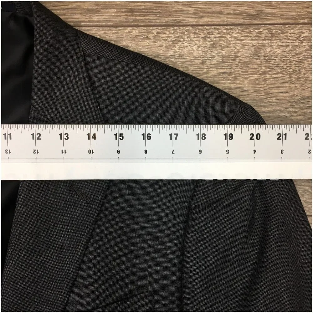 HART SCHAFFNER Mens‎ Blazer Sport Coat 2 Button Casual Jacket Size 44L Wool Suit
